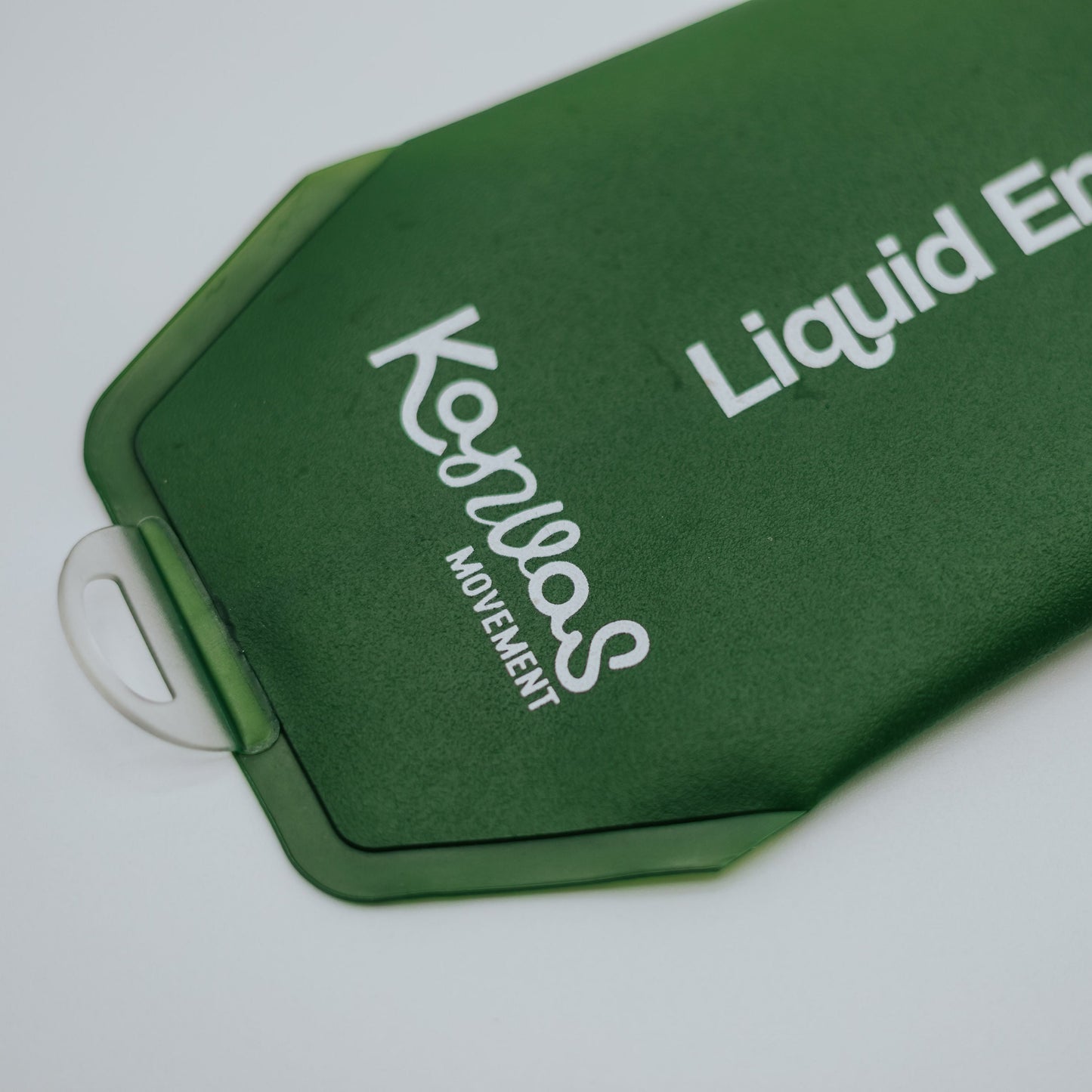 Green soft flask with 'Kanvas Movement' logo and 'Liquid Encouragement' text on a white background
